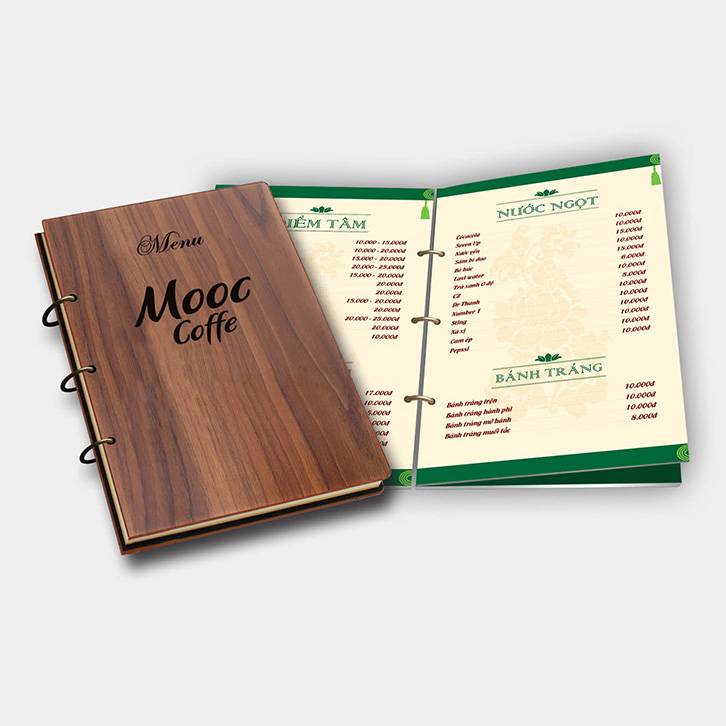 In Các Loại Menu - Thực Đơn Gỗ Giá Rẻ Nha Trang