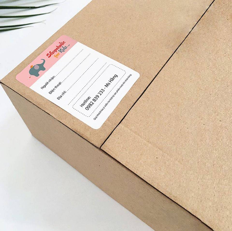 In Nhãn Vận Chuyển, Decal Giấy Kraft, Chai Nước Giá Rẻ Nha Trang